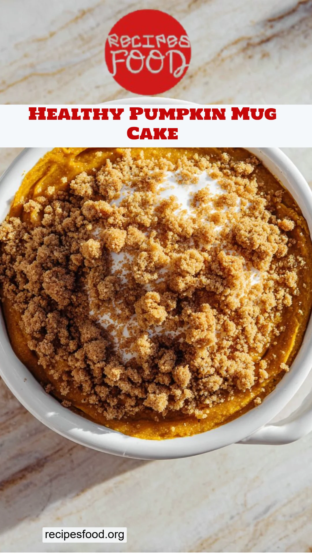 Healthy Pumpkin Mug Cake