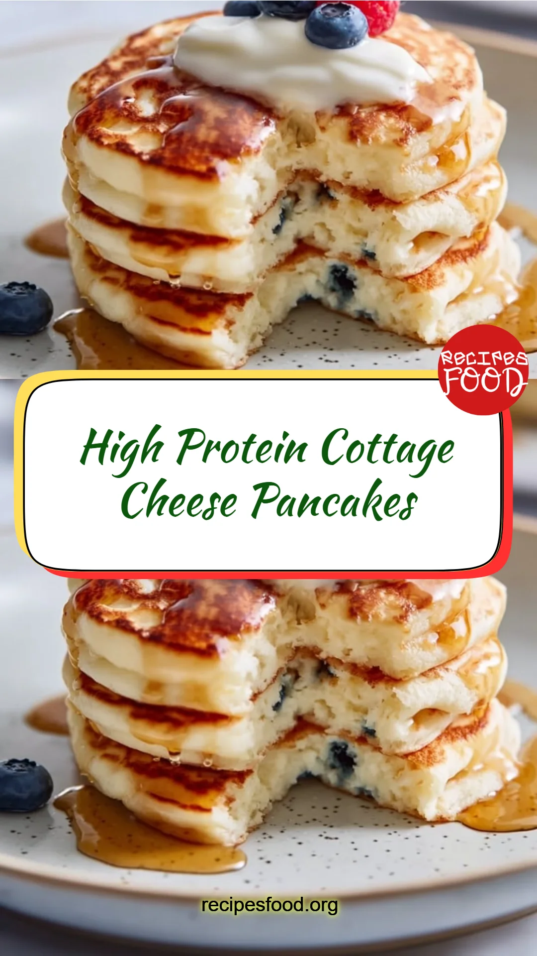 High Protein Cottage Cheese Pancakes