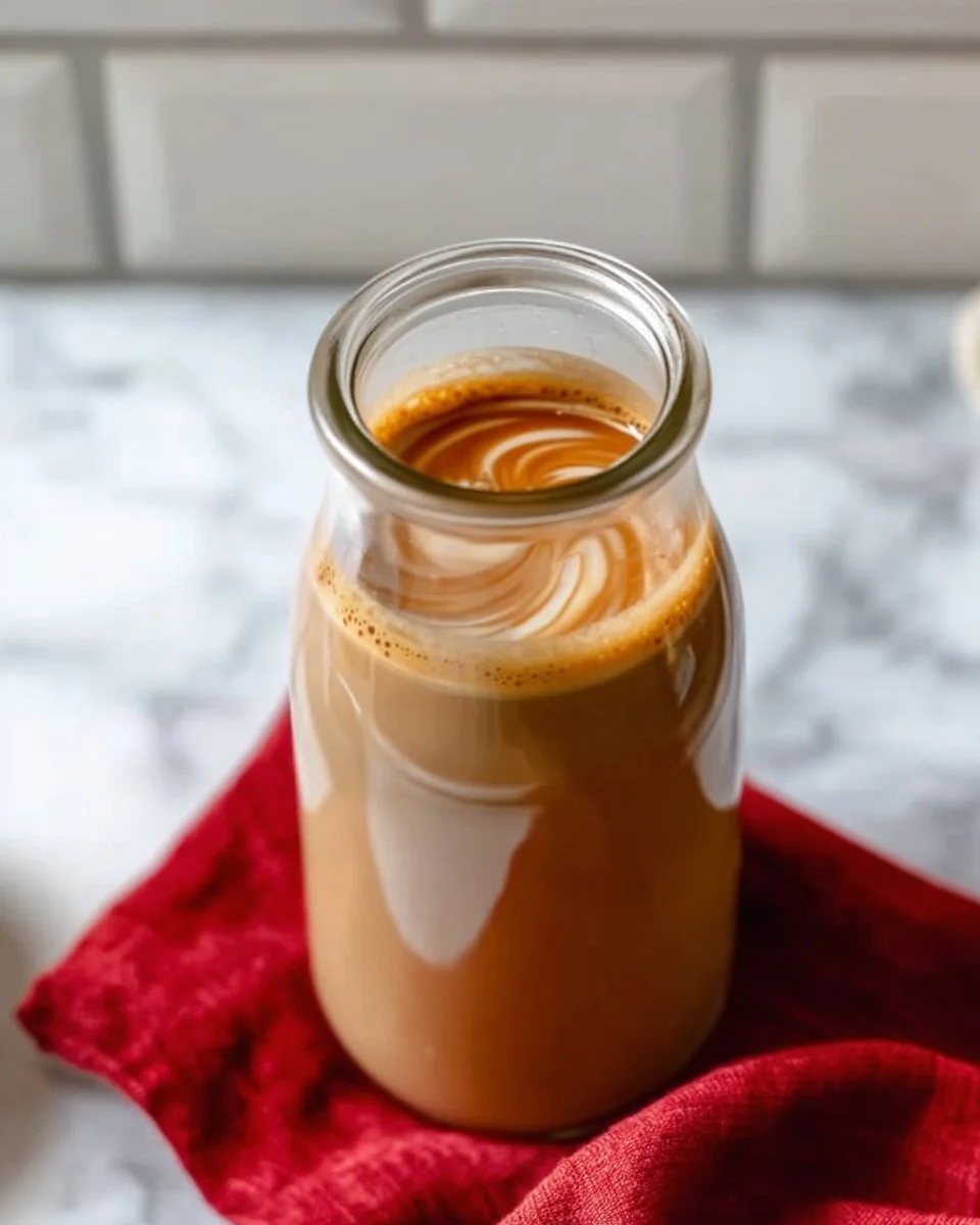 Homemade coffee creamer ingredients and preparation for creamy coffee drinks