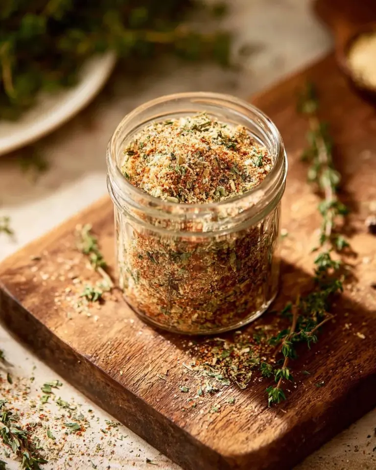 Homemade Italian sausage seasoning mix in a small bowl with spices