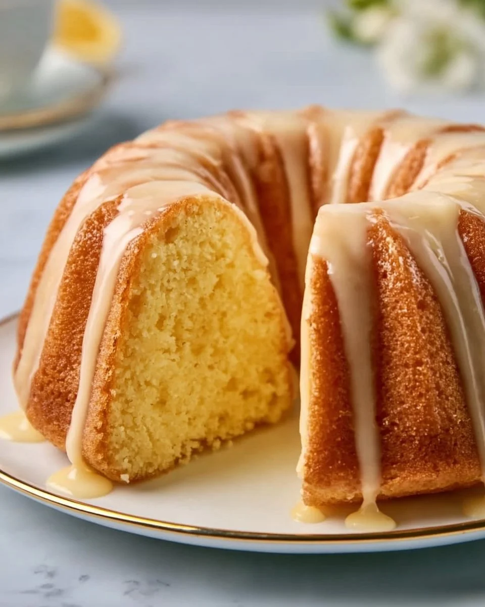 Delicious Kentucky Butter Cake with a golden crust and buttery glaze