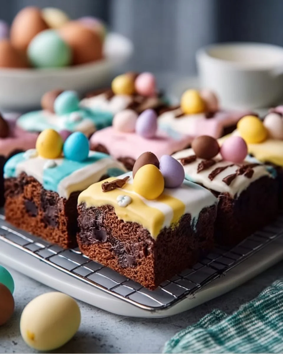 Mini Egg Brownies