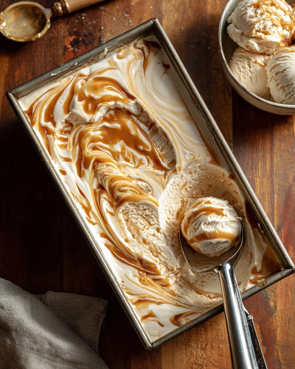 No Churn Salted Caramel Ice Cream