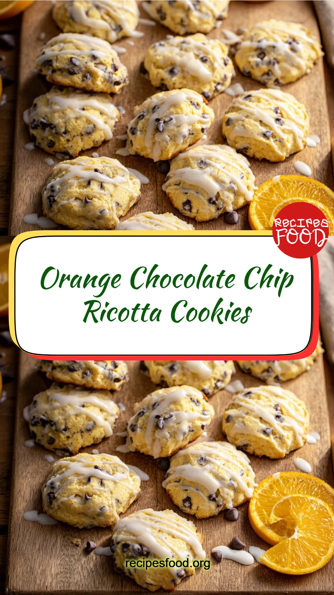 Orange Chocolate Chip Ricotta Cookies