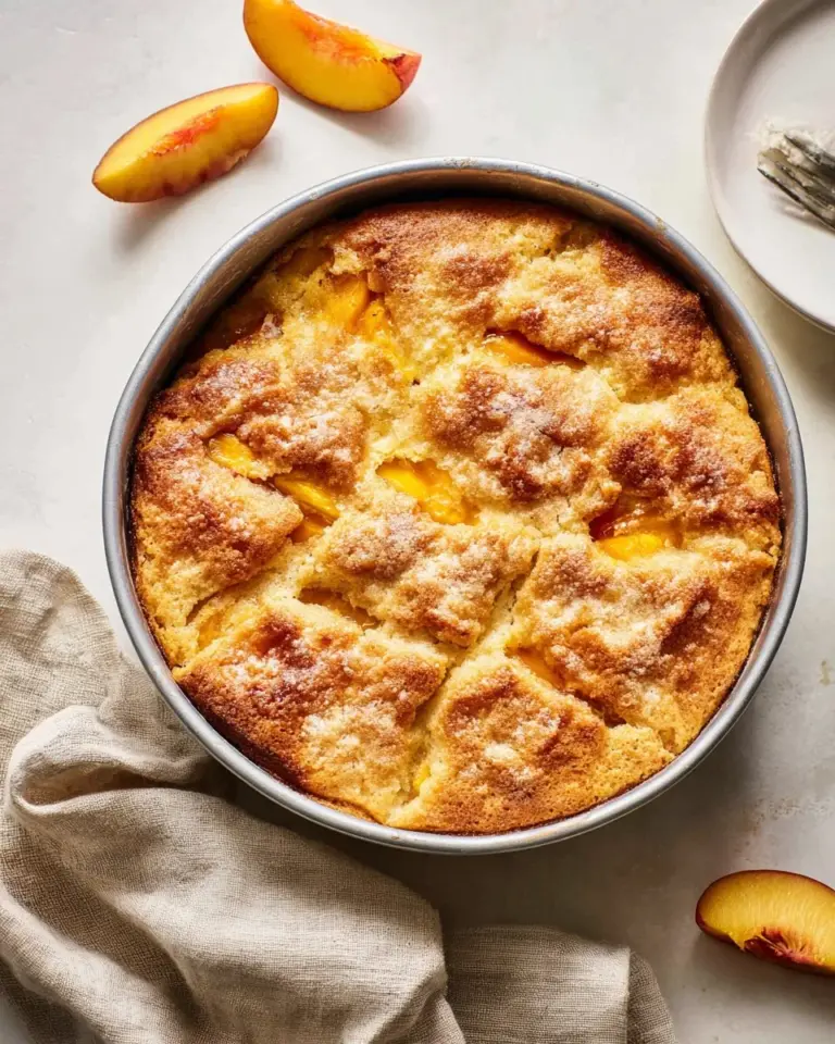 Delicious Peach Butter Swim Biscuits served on a plate with fresh peaches