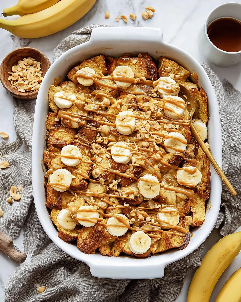 Peanut Butter Banana Overnight French Toast