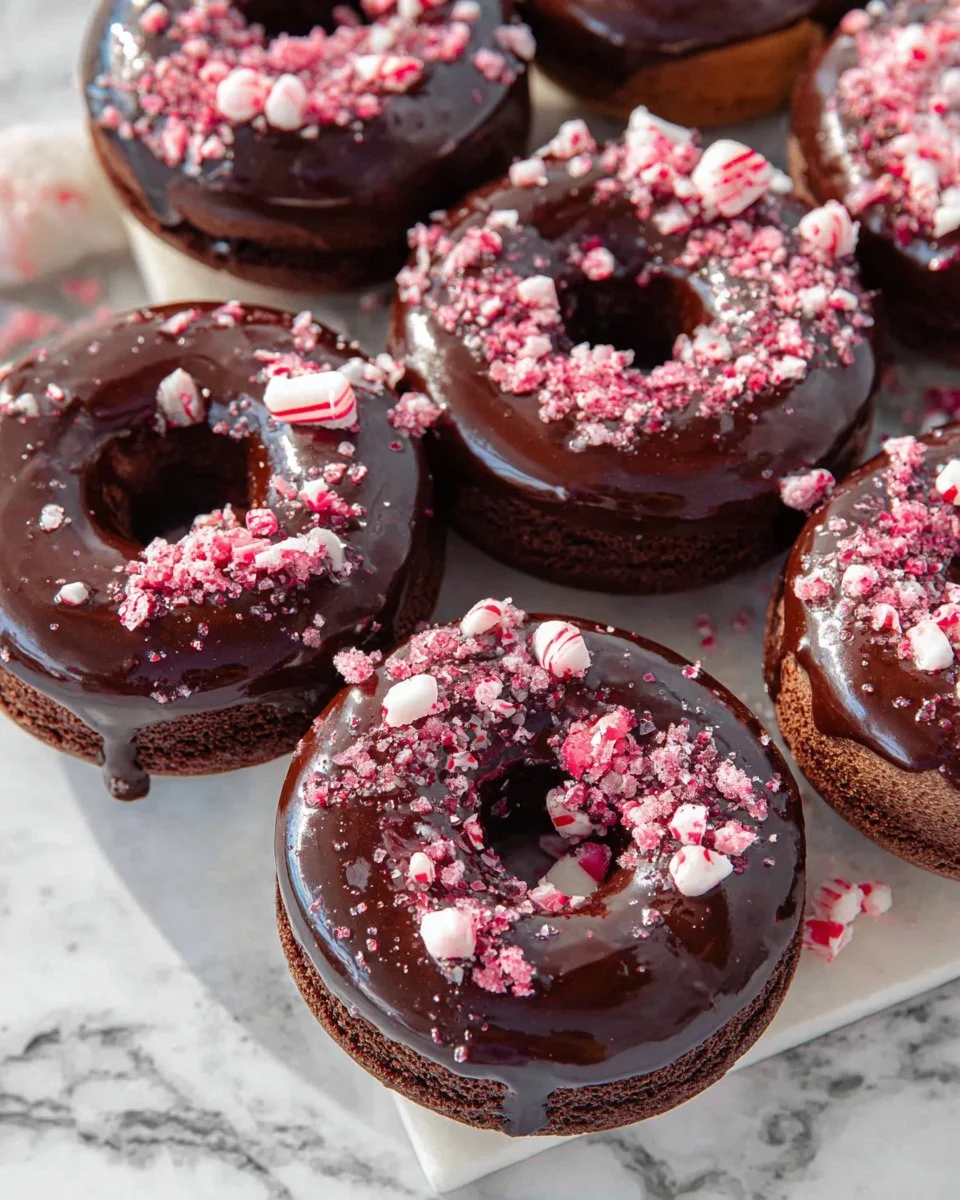 Peppermint Chocolate Donuts