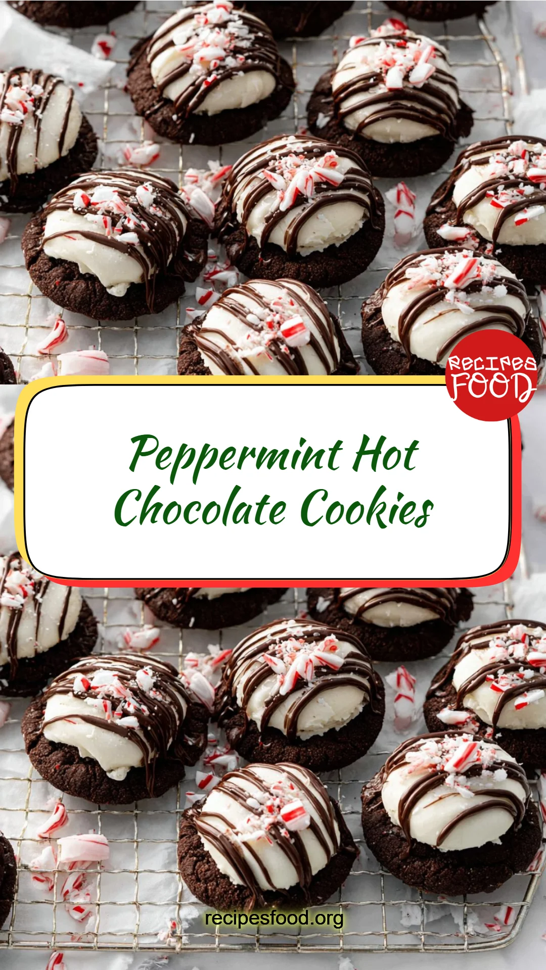 Peppermint Hot Chocolate Cookies