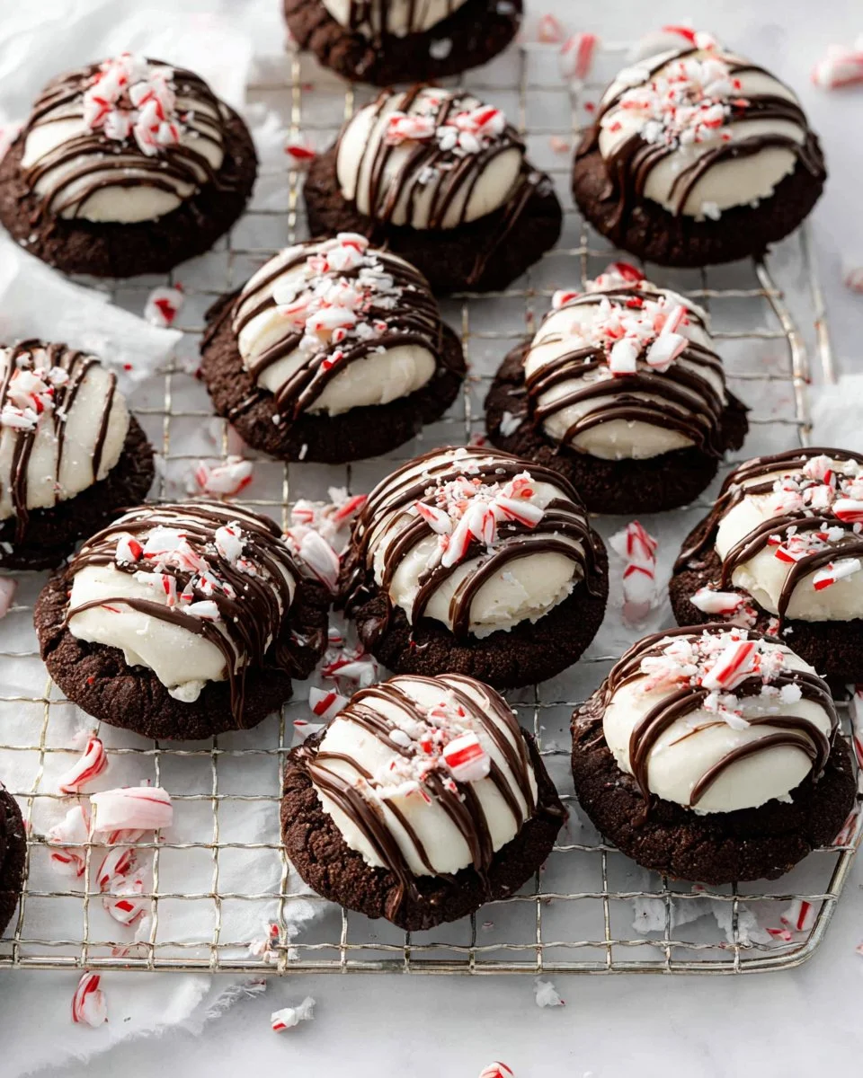 Peppermint Hot Chocolate Cookies