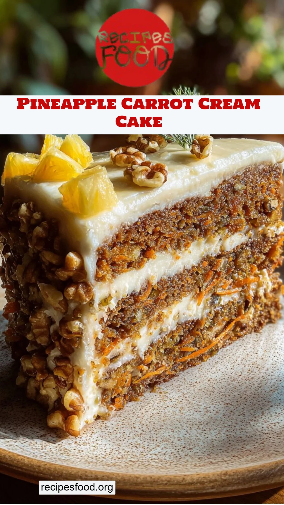 Pineapple Carrot Cream Cake