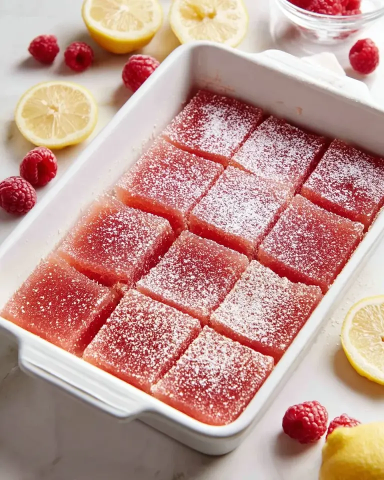 Delicious raspberry lemon bars with a buttery crust and vibrant berry topping.