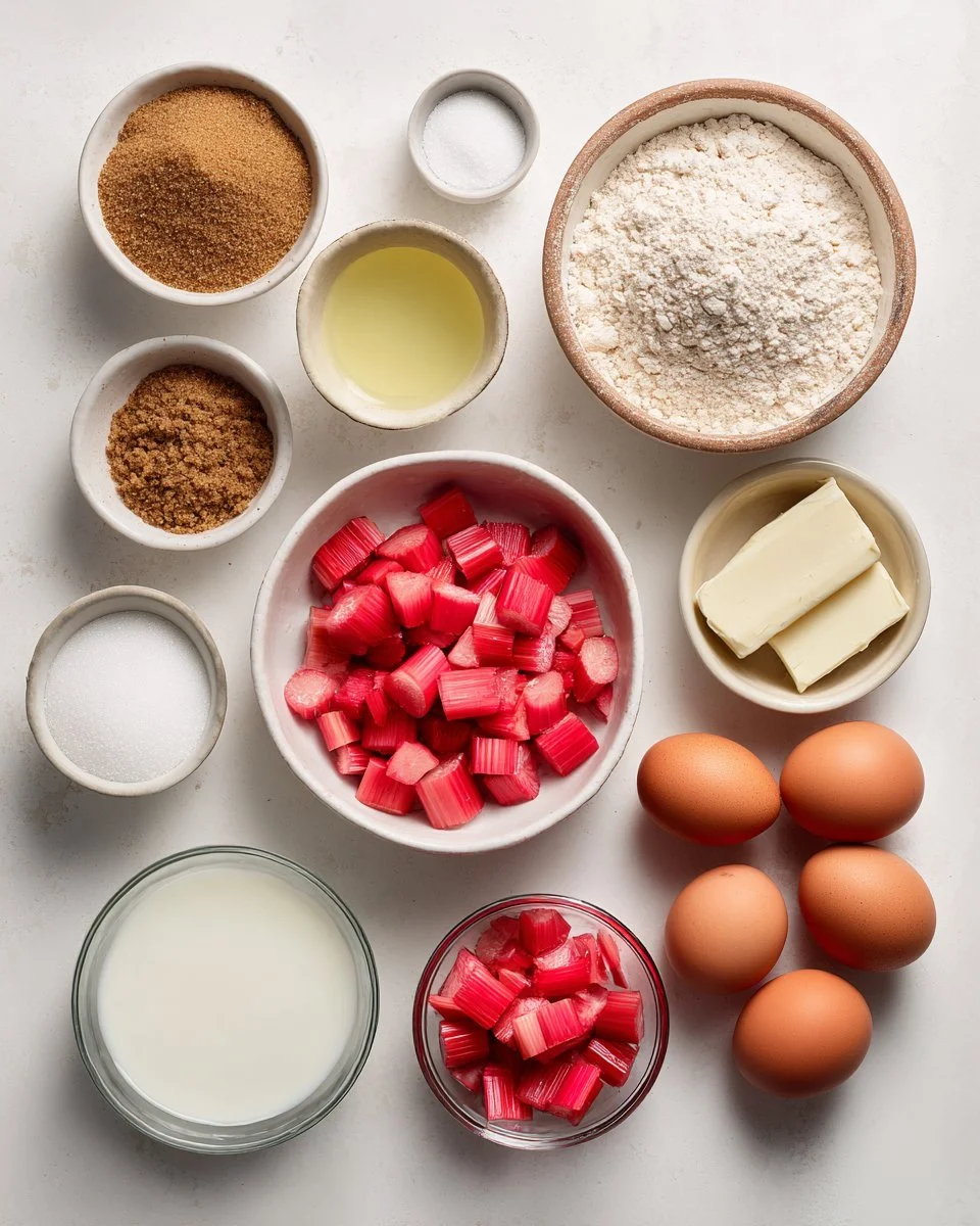 Rhubarb Cake with Rhubarb Sauce