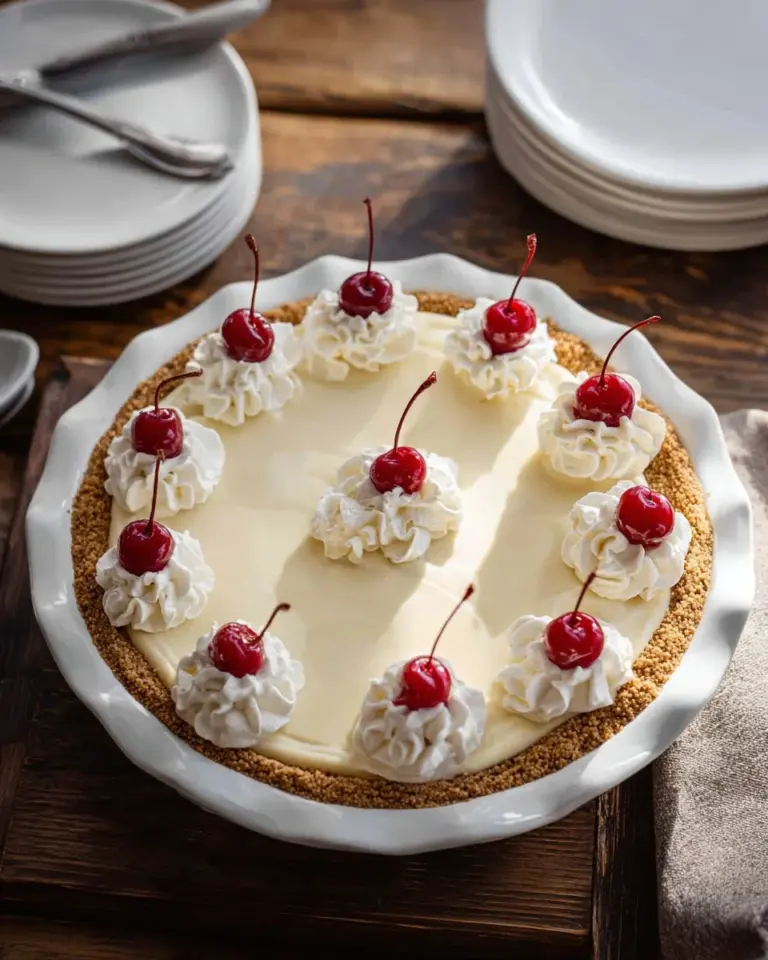 Delicious slice of Root Beer Float Pie with whipped cream topping