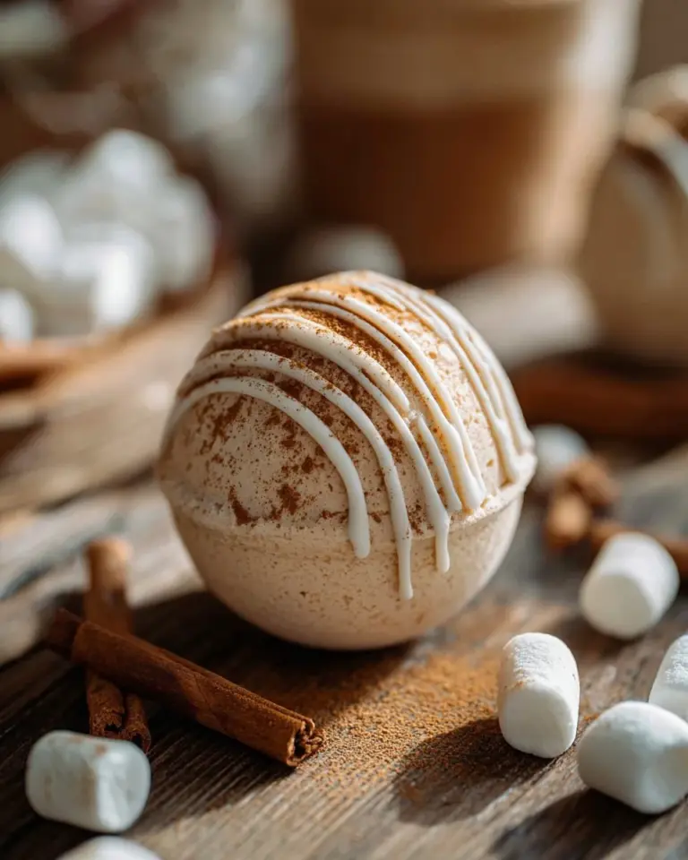 Delicious Snickerdoodle Hot Cocoa Bombs ready to melt in hot milk