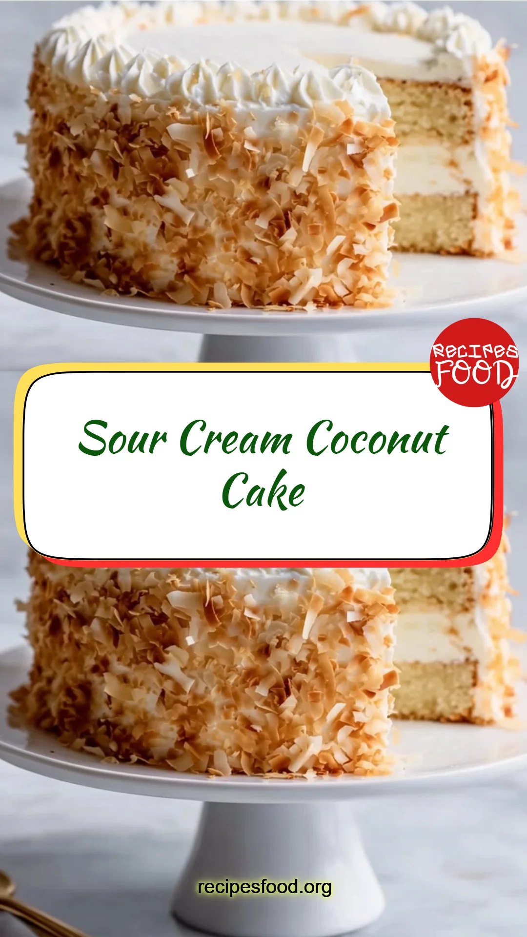 Sour Cream Coconut Cake