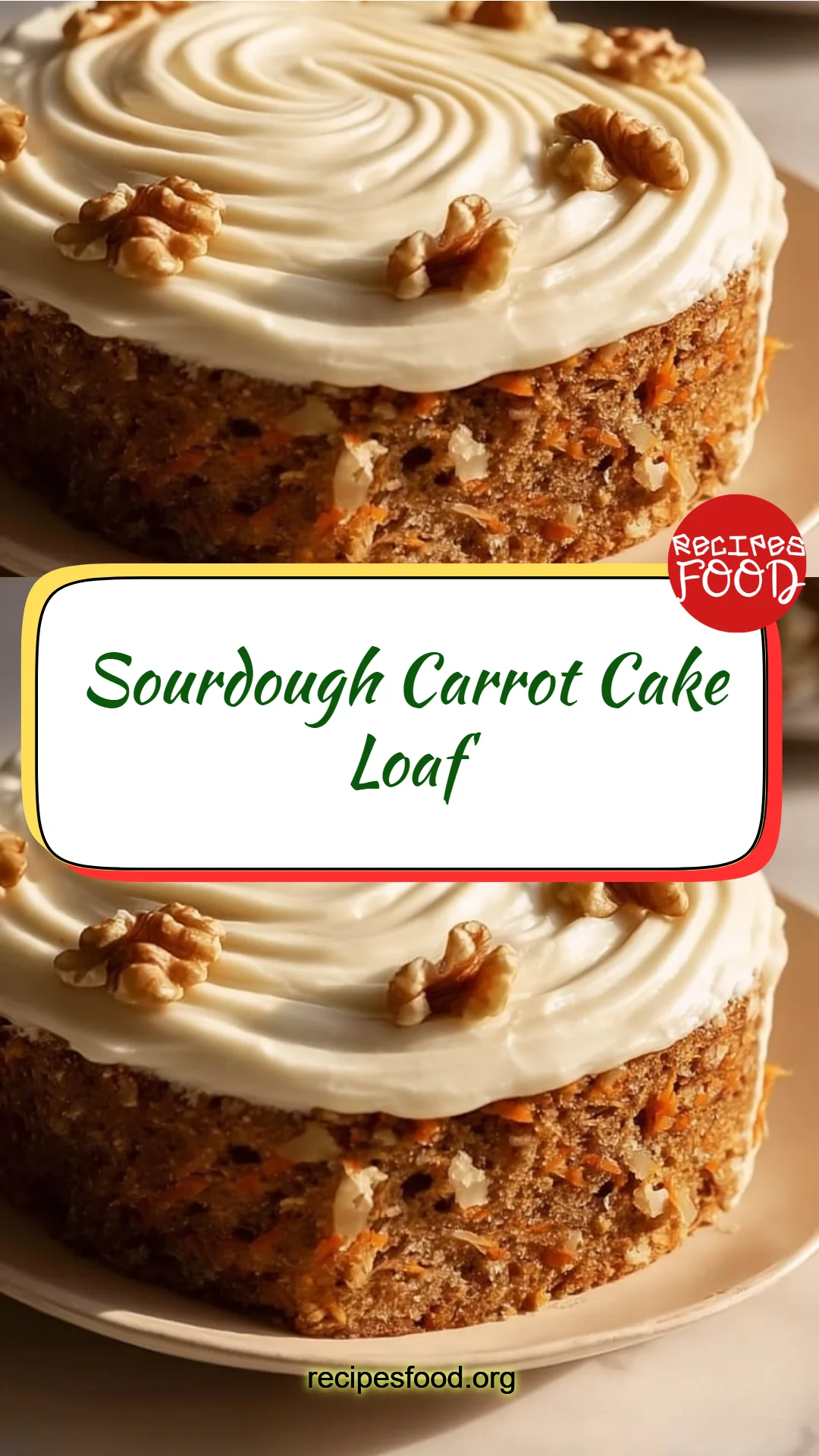 Sourdough Carrot Cake Loaf