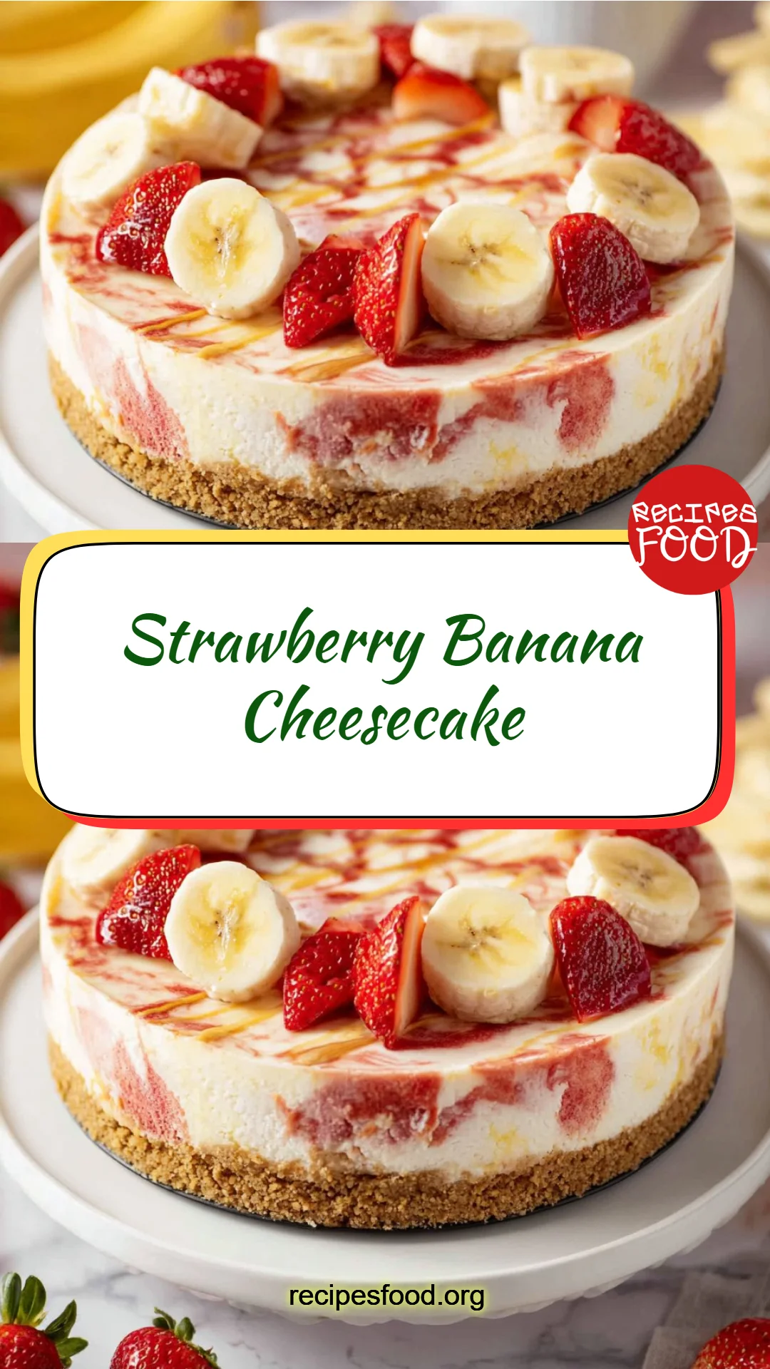 Strawberry Banana Cheesecake