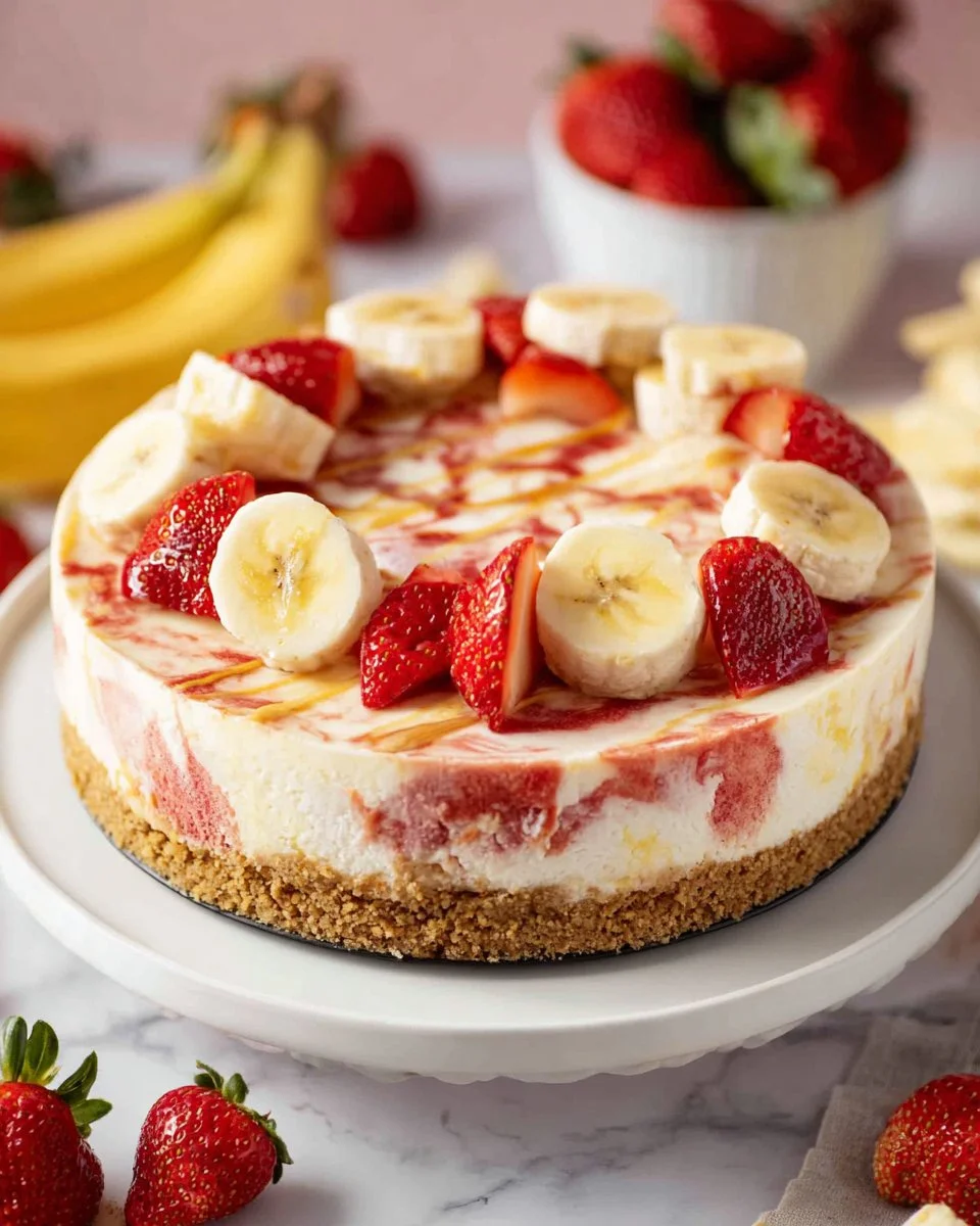 Strawberry Banana Cheesecake