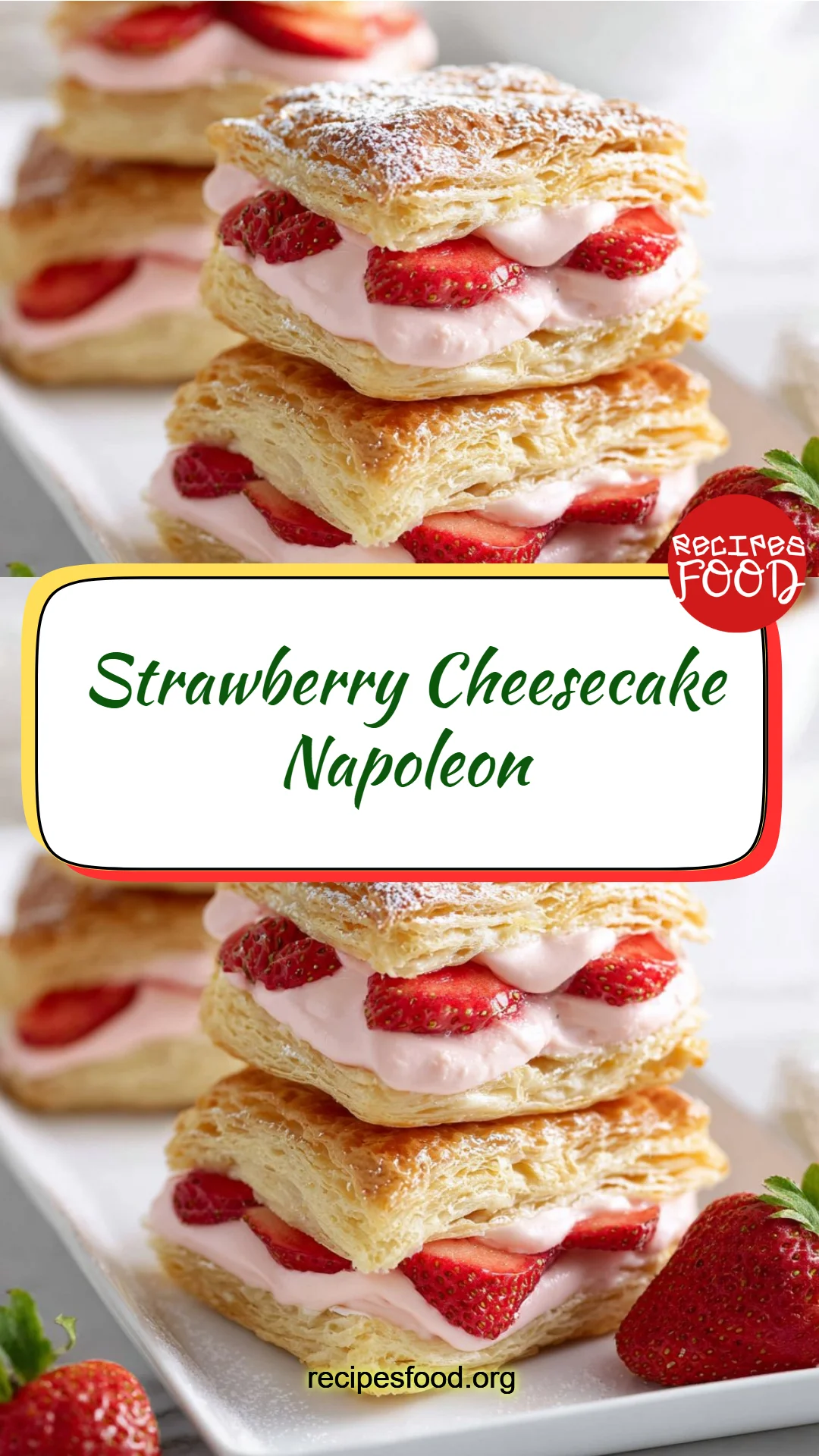 Strawberry Cheesecake Napoleon