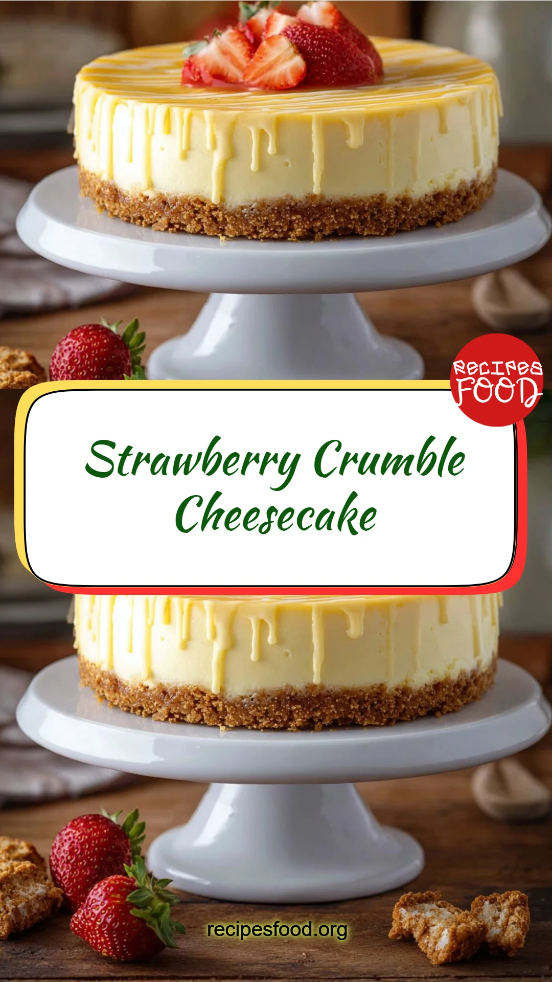 Strawberry Crumble Cheesecake