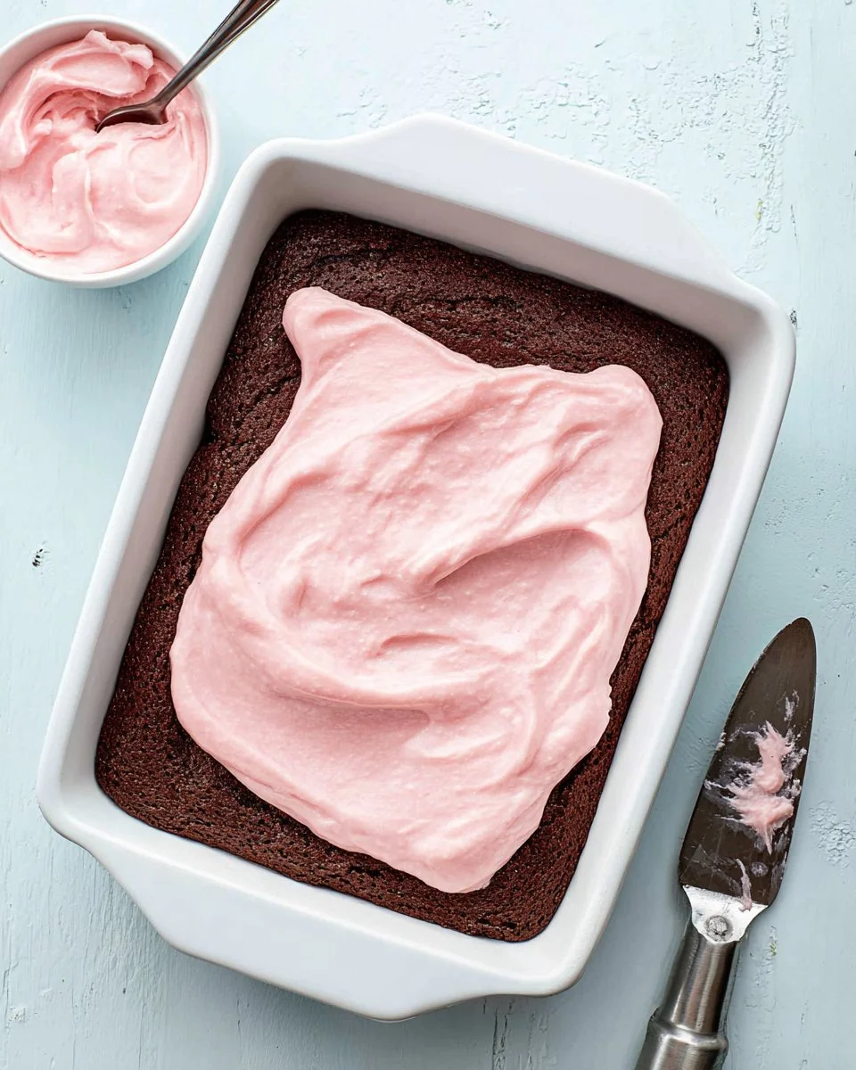 Delicious strawberry mousse brownies on a plate with fresh strawberries