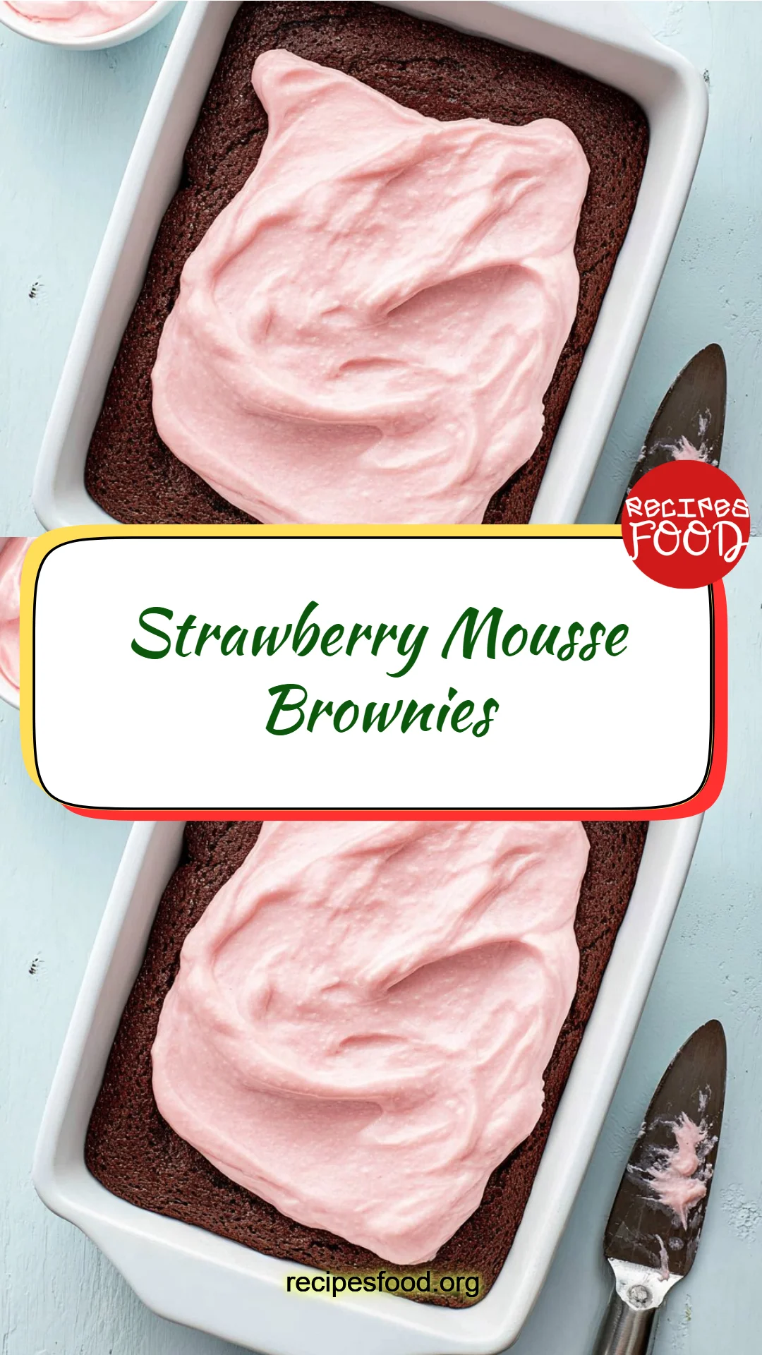 Strawberry Mousse Brownies
