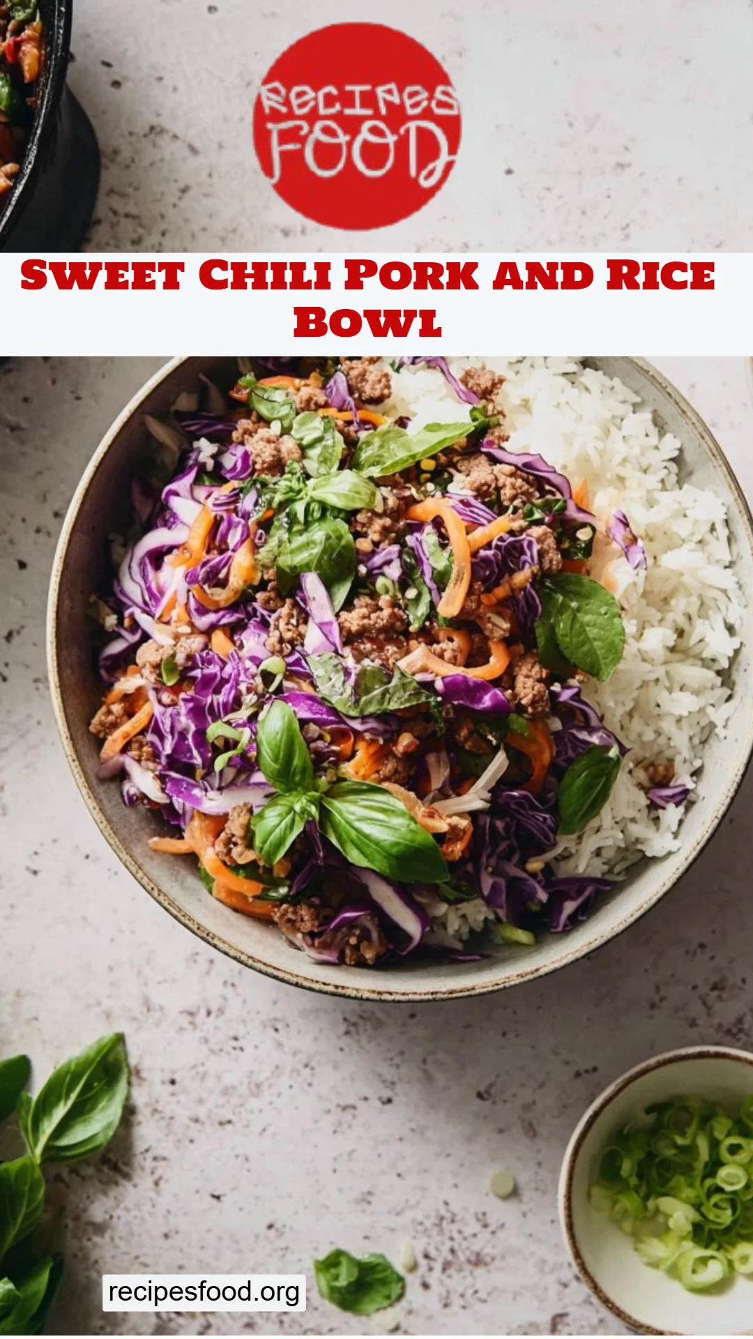Sweet Chili Pork and Rice Bowl