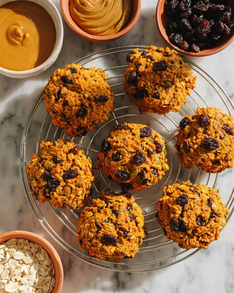 Gluten-free sweet potato oatmeal raisin cookies on a baking tray