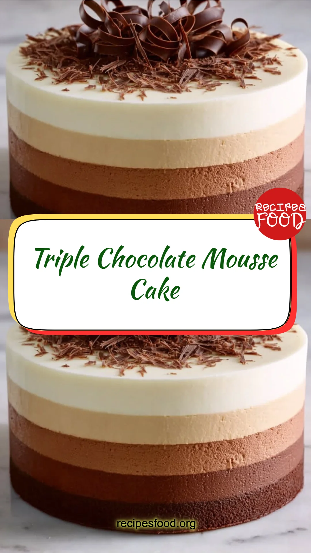 Triple Chocolate Mousse Cake