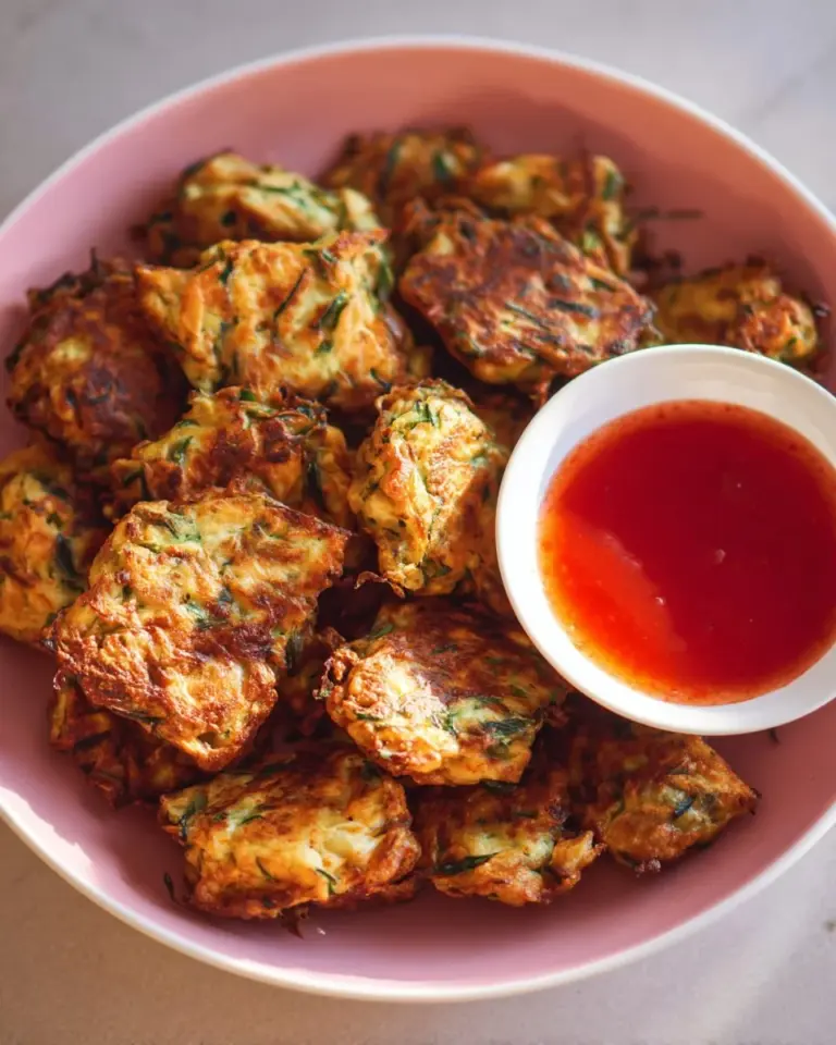 Delicious veggie ricotta fritters served on a plate, garnished with herbs.