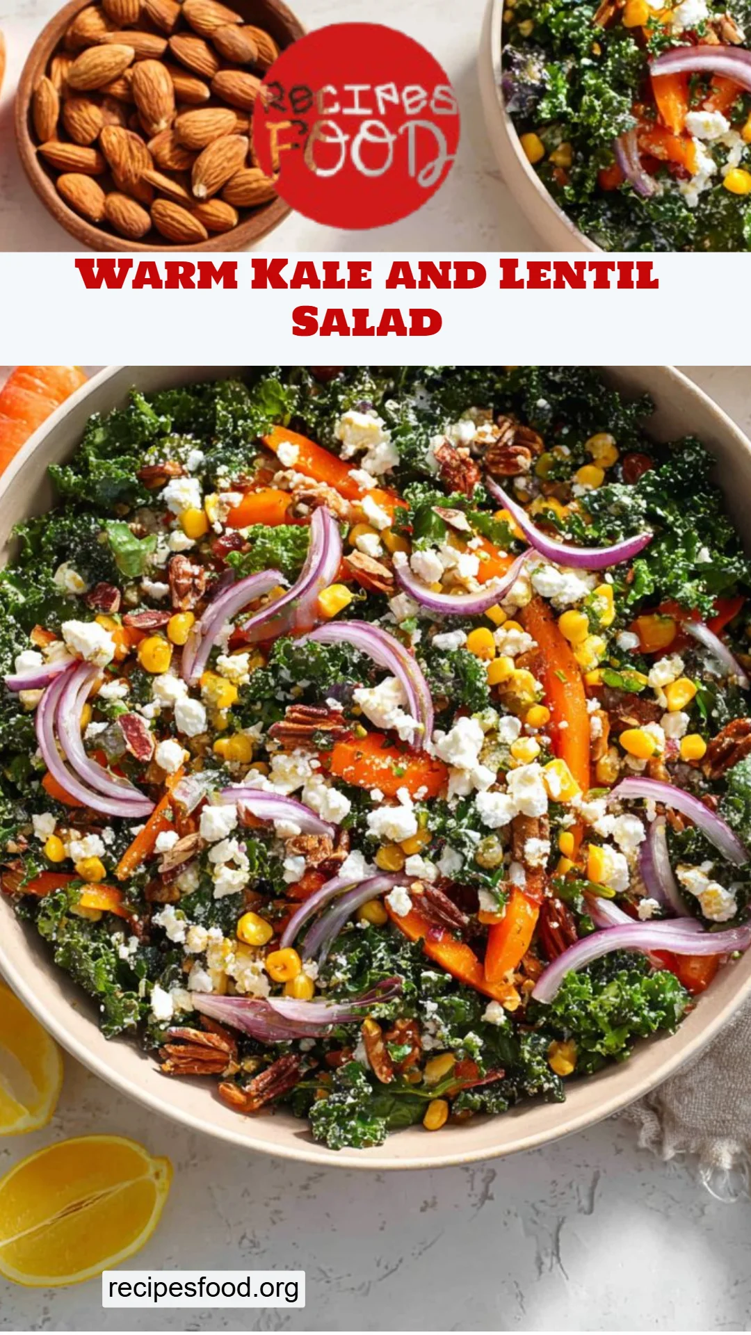 Warm Kale and Lentil Salad