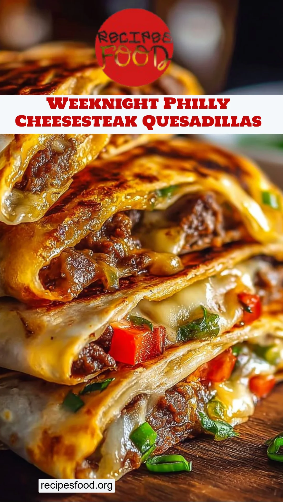 Weeknight Philly Cheesesteak Quesadillas