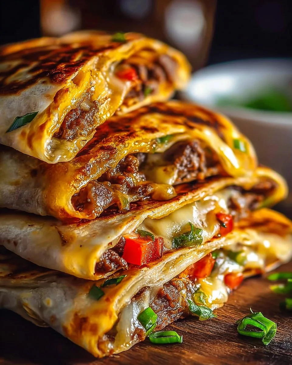 Weeknight Philly Cheesesteak Quesadillas