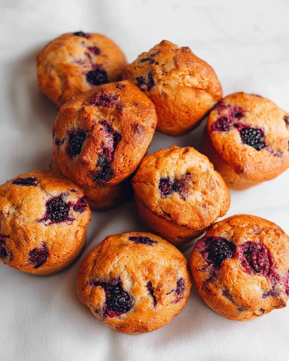 Wholesome Banana Blackberry Muffins