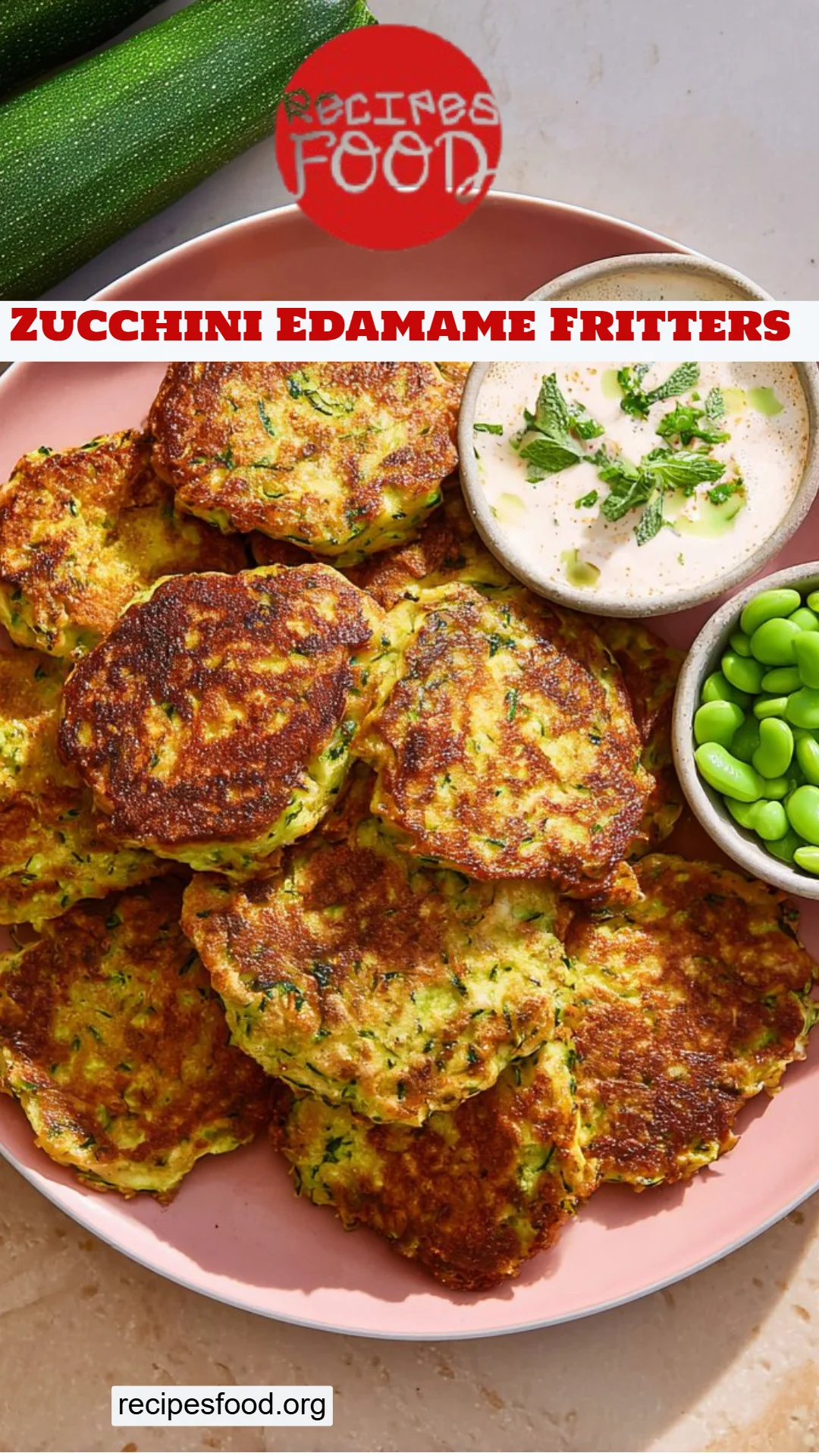 Zucchini Edamame Fritters