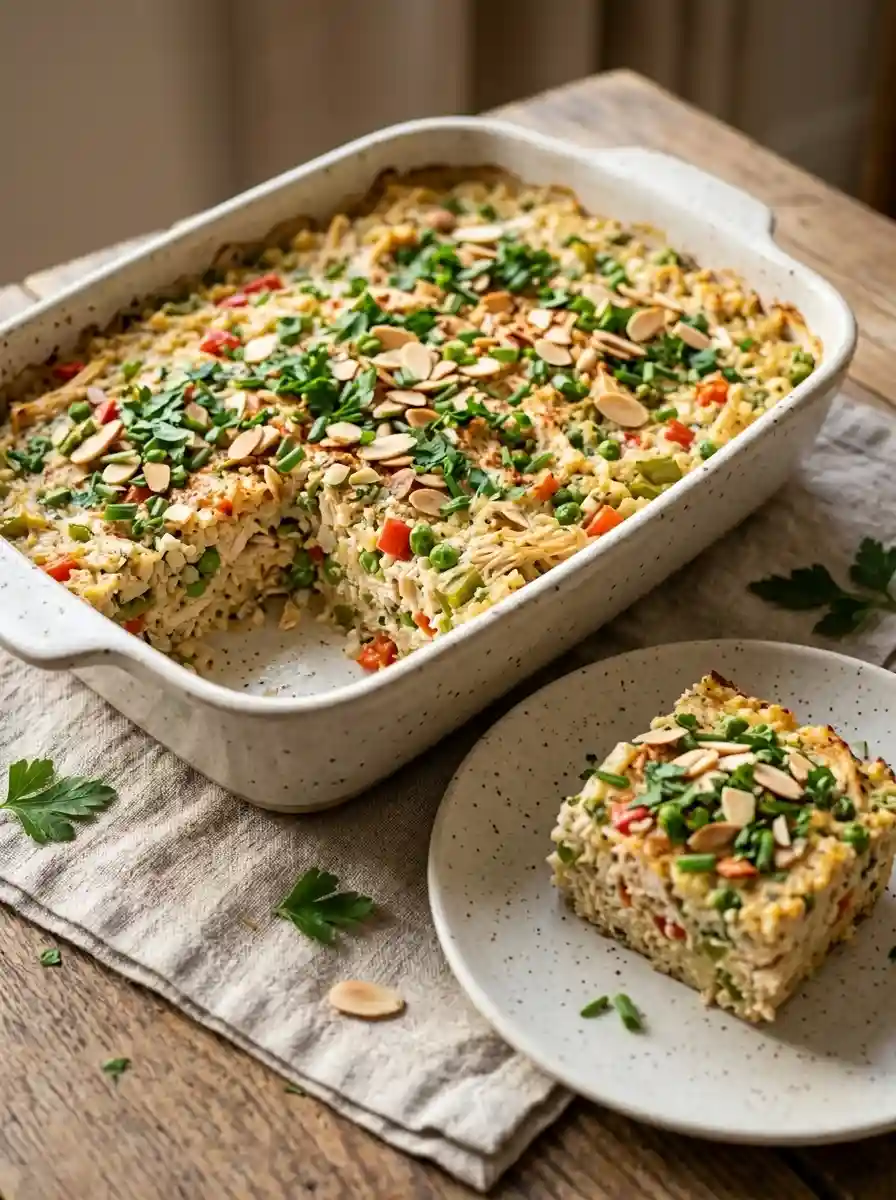 Healthy Chicken Cauliflower Rice Casserole