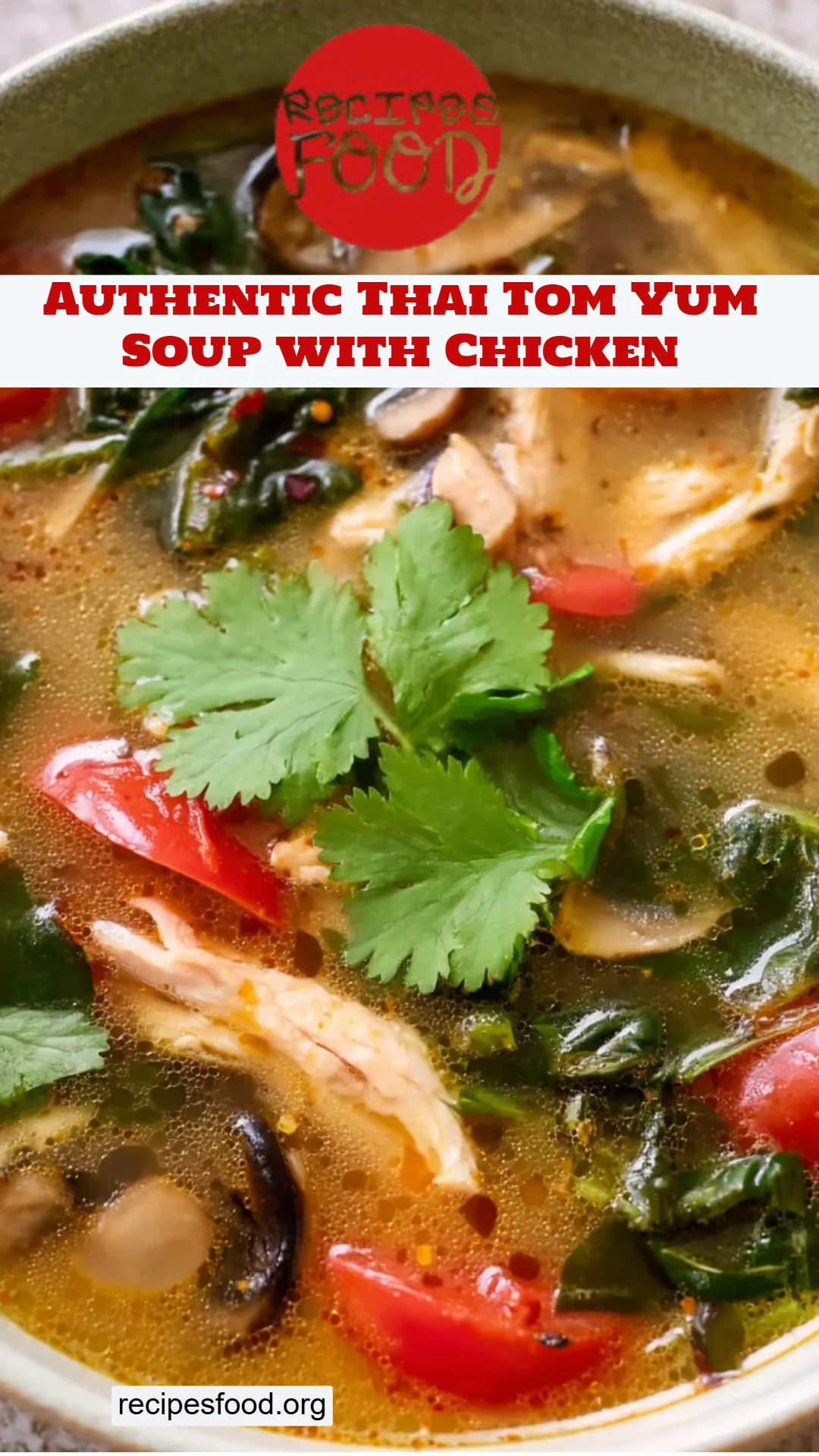 Authentic Thai Tom Yum Soup with Chicken