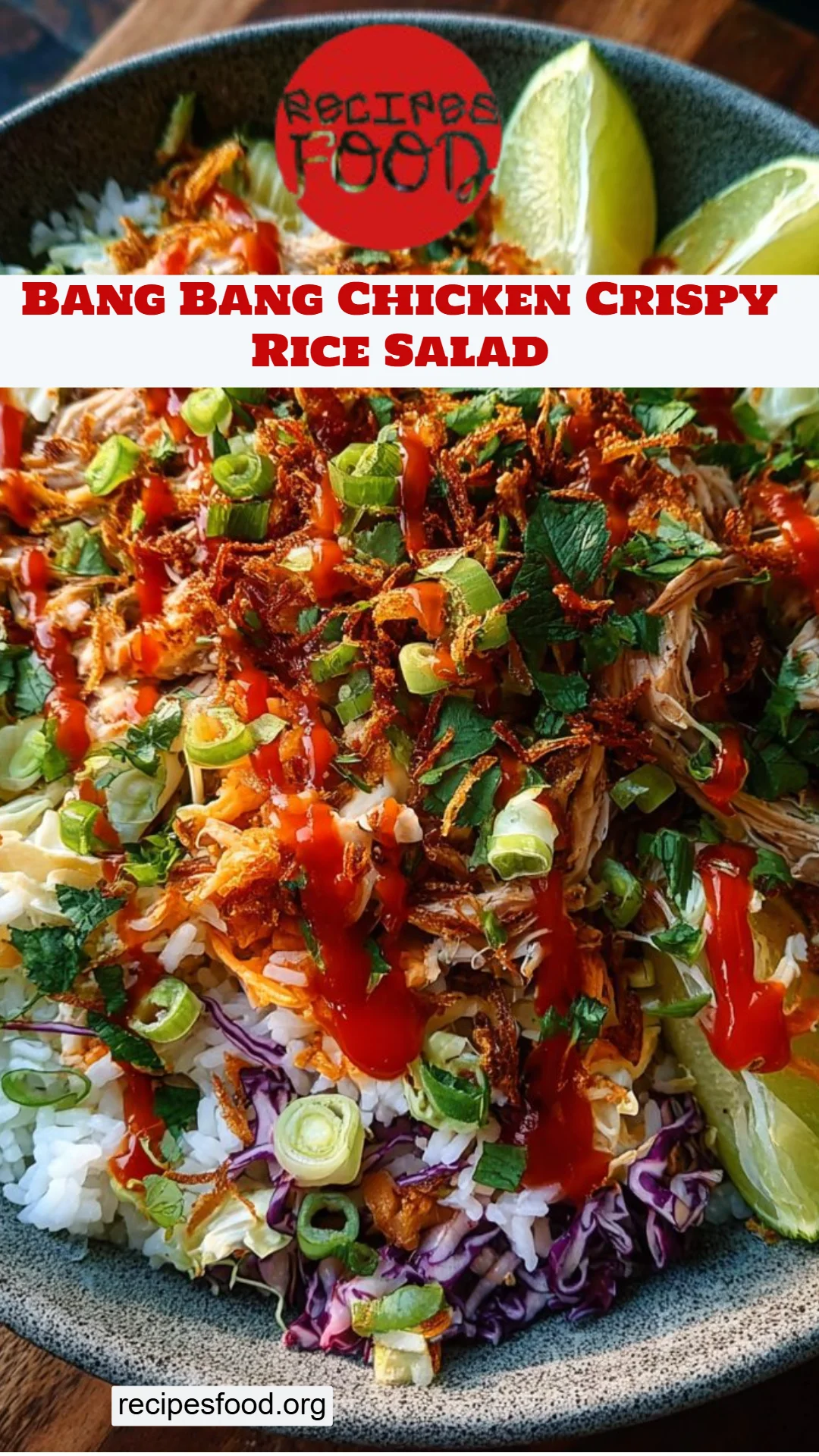 Bang Bang Chicken Crispy Rice Salad
