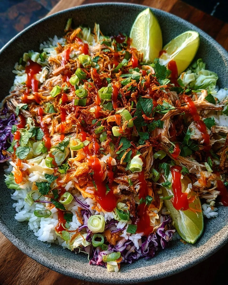 Bang Bang Chicken Crispy Rice Salad