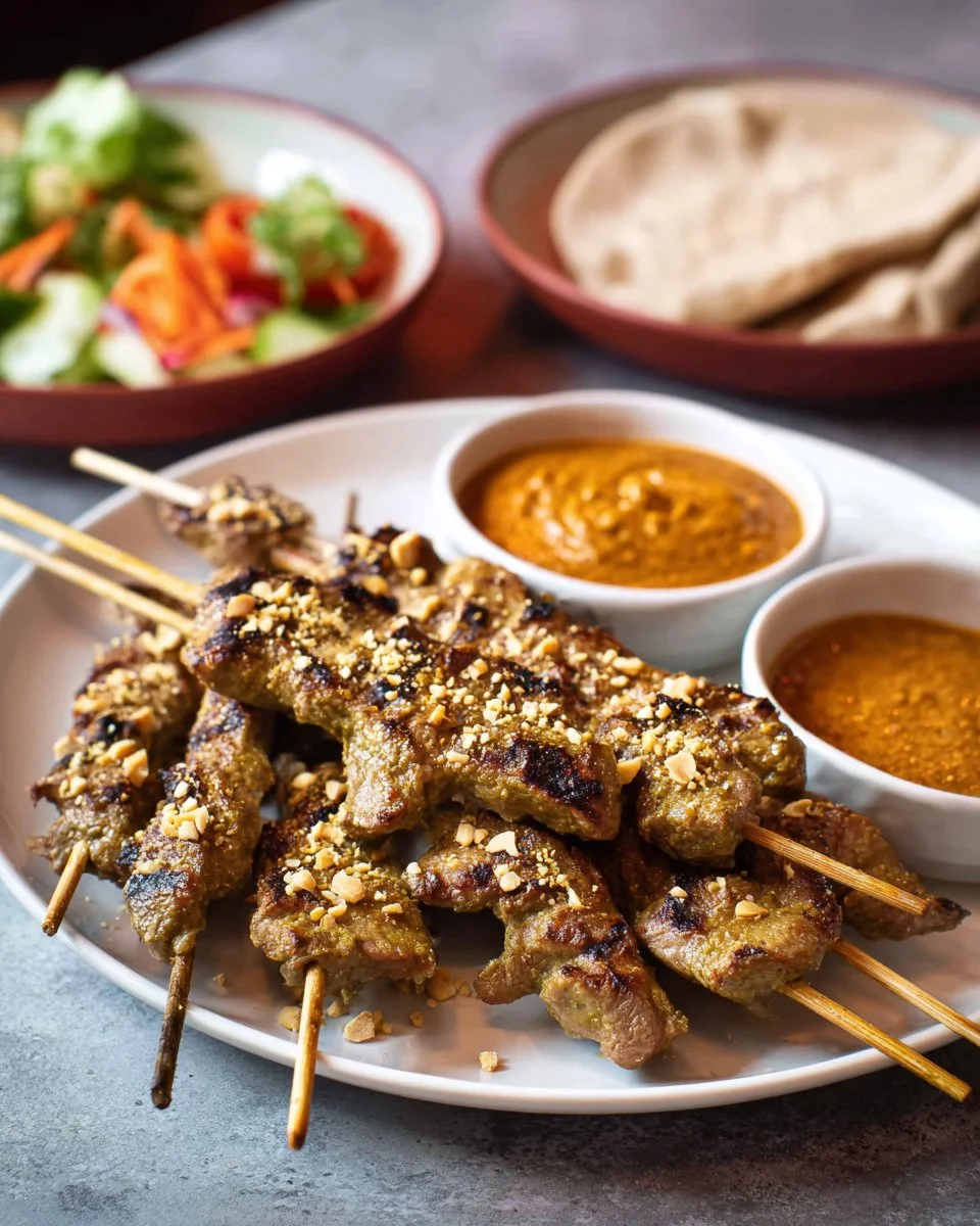 Beef Satay with Thai Peanut Sauce