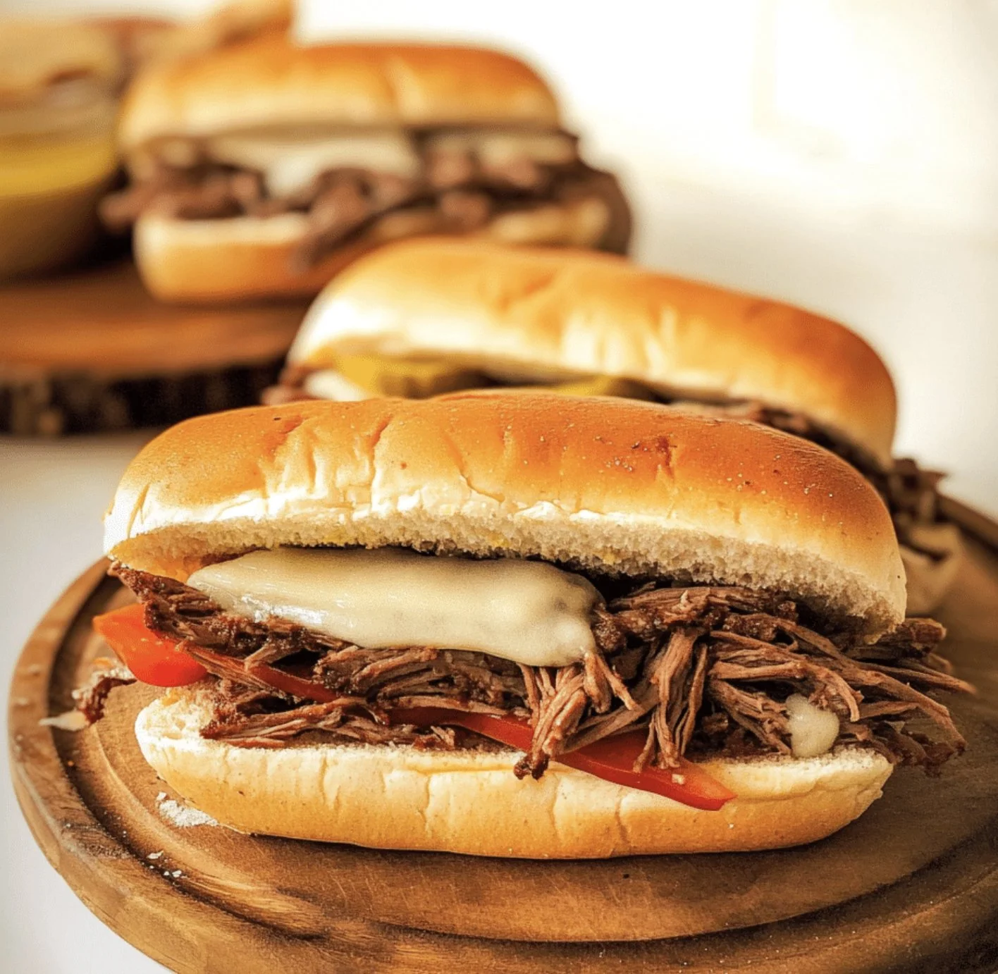 Slow Cooker Italian Beef Sandwiches