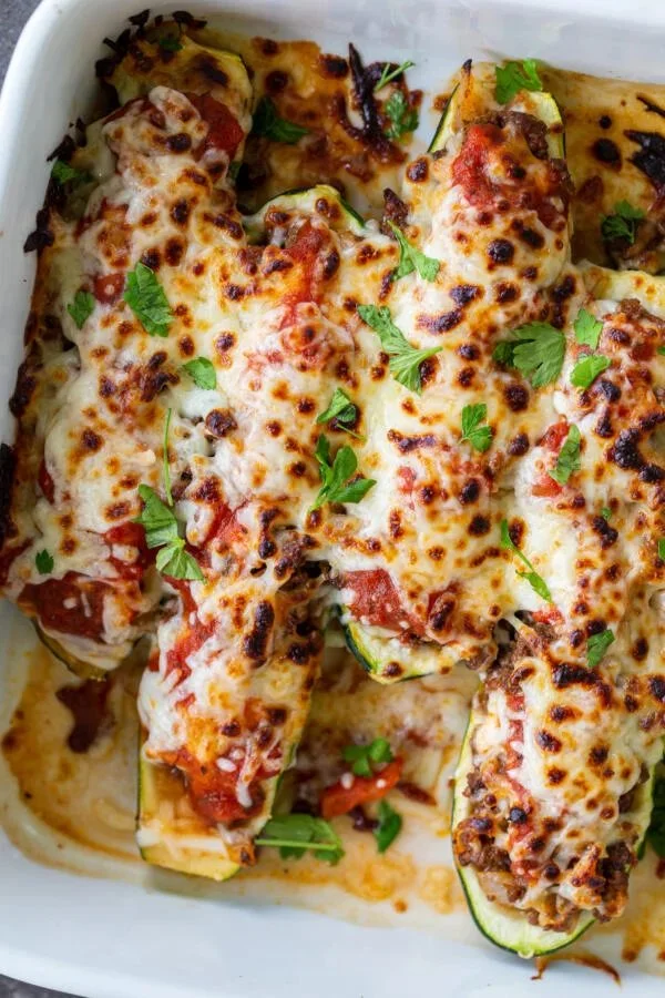 Italian Stuffed Zucchini Boats