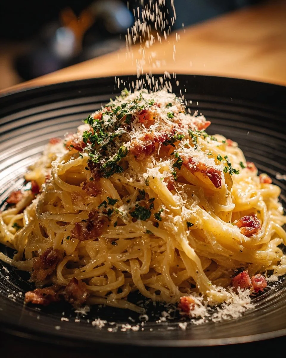 Classic Italian Carbonara with Bacon