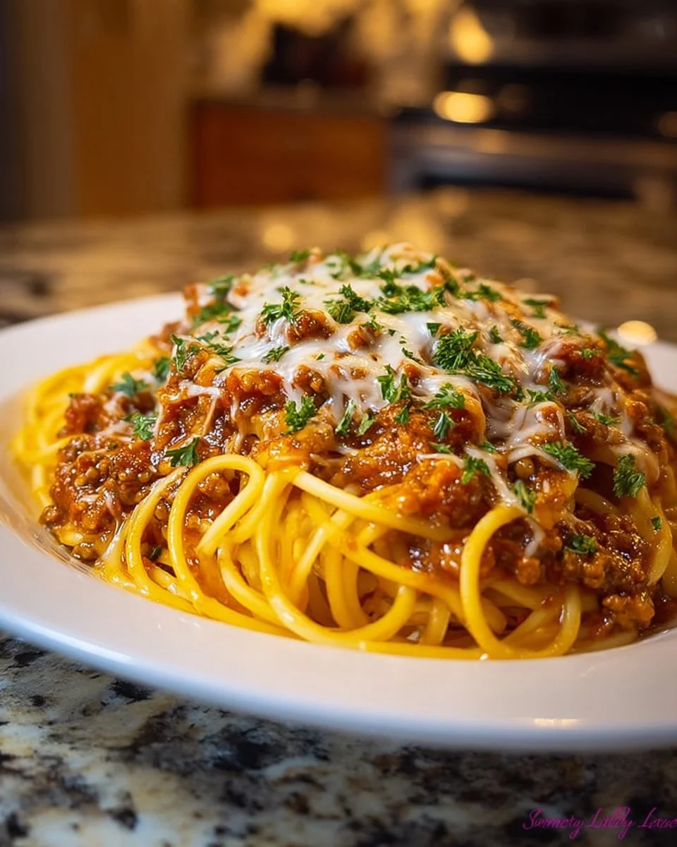 Velveeta Linguine with Italian Beef Marinara