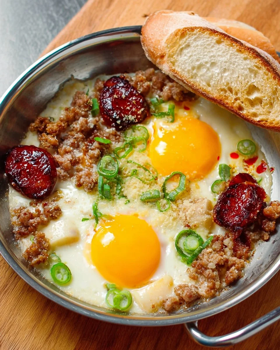 Pan-Fried Eggs Breakfast Thai Style (Kai Grata)