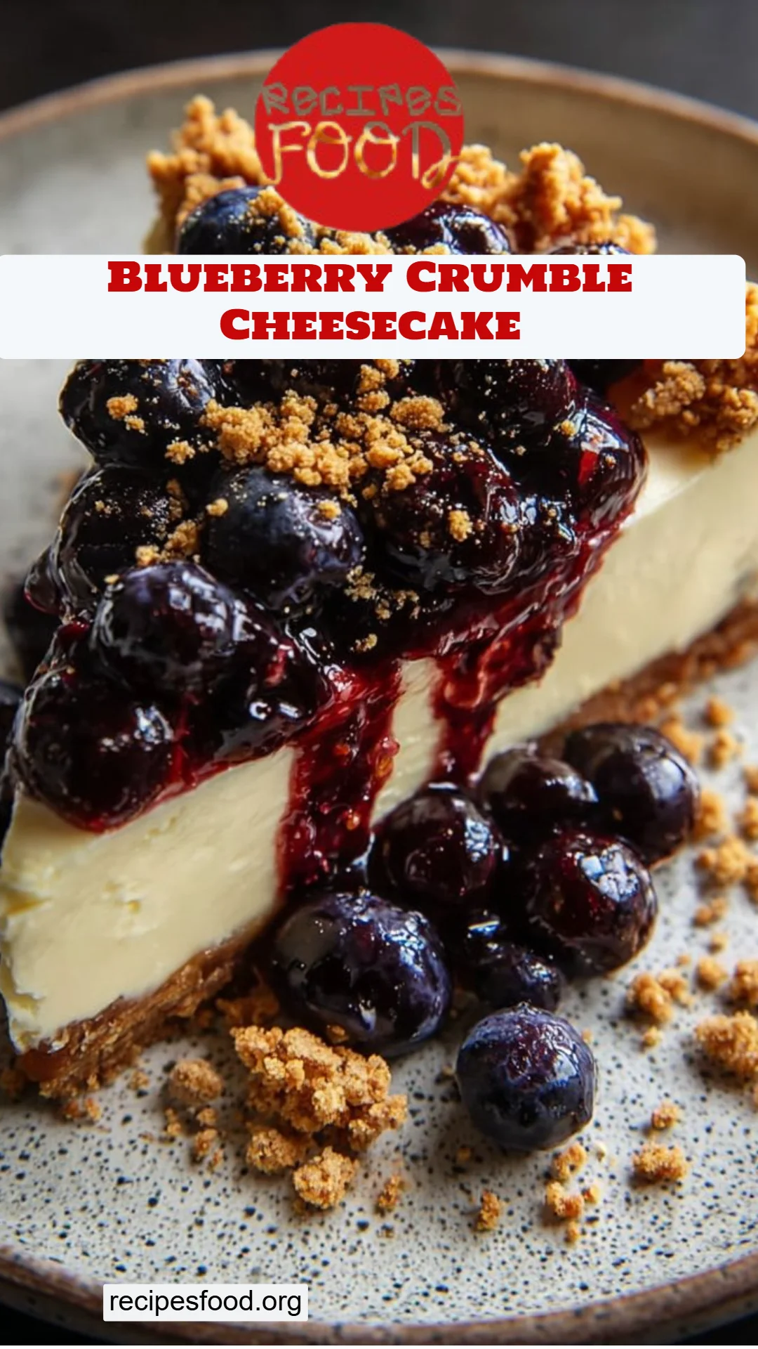 Blueberry Crumble Cheesecake