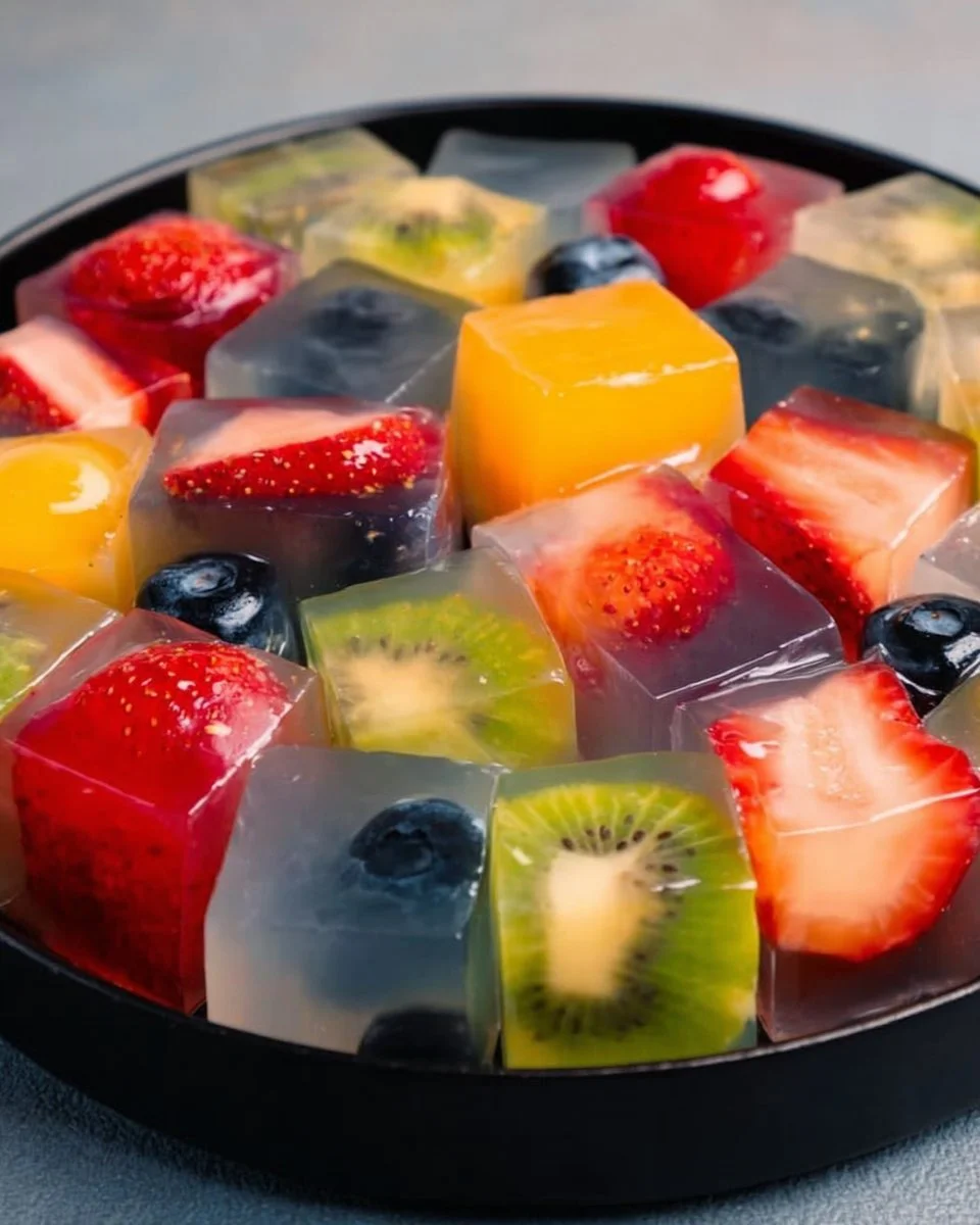 Delicious Coconut Water Jelly Cubes in a bowl ready to be served