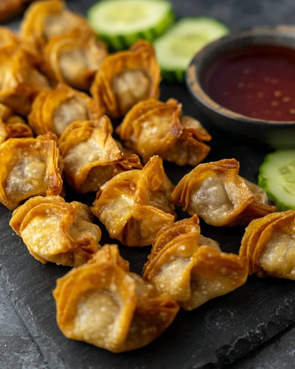 Crispy Air Fryer Wontons with Pork Filling