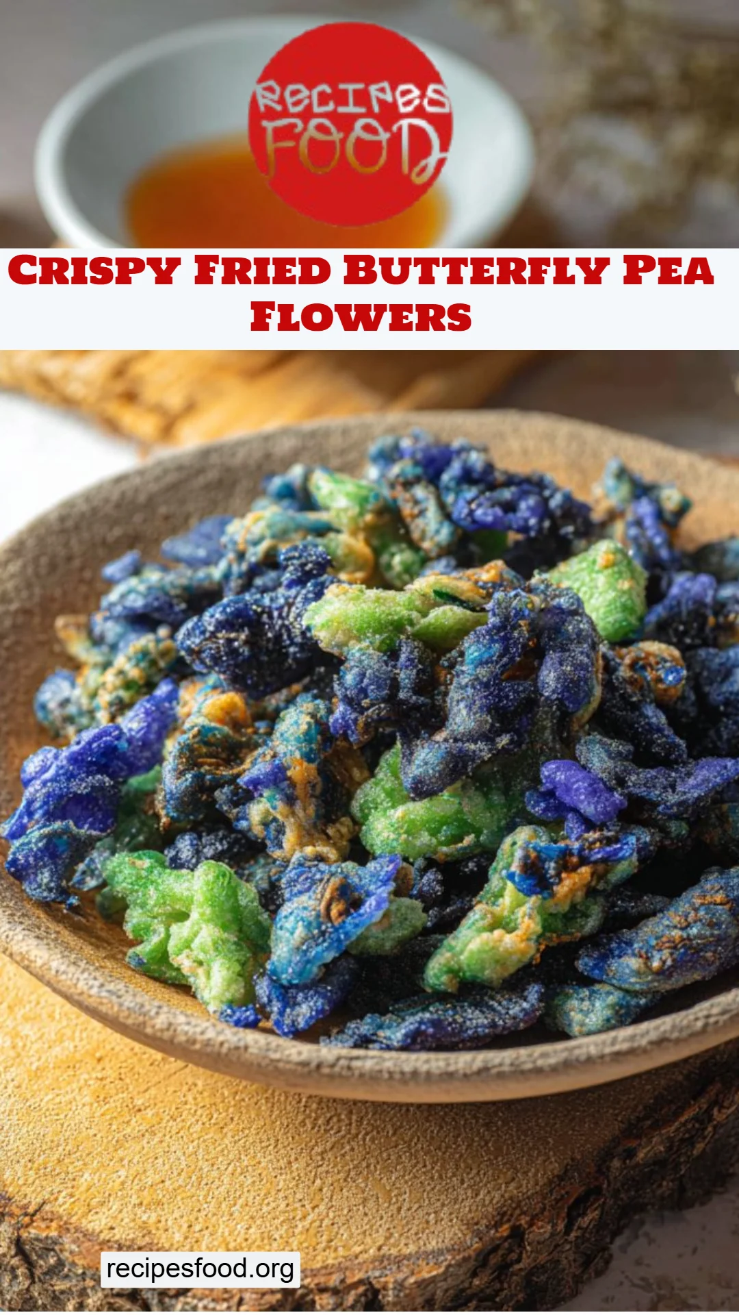 Crispy Fried Butterfly Pea Flowers