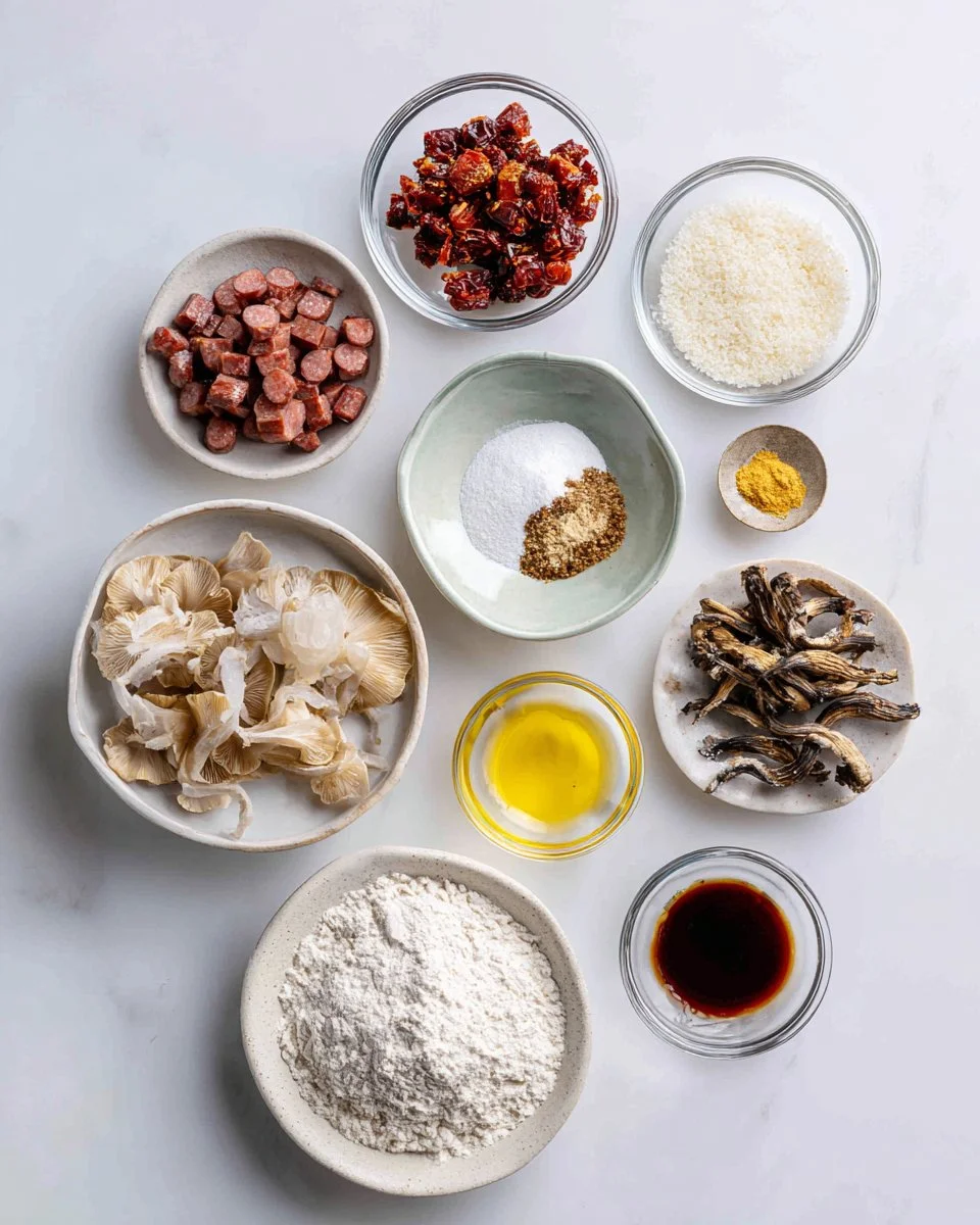 Daikon Cake with Chinese Sausage and Dried Seafood